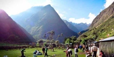 Salkantay trek campsite