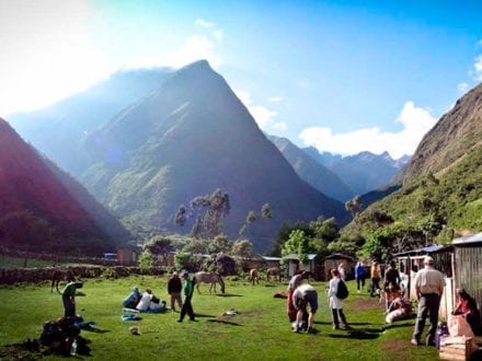 Salkantay trek campsite